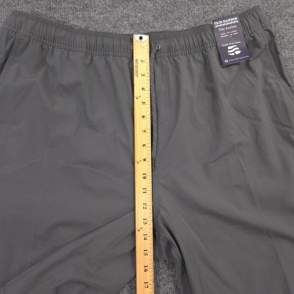 Fair Harbor The Anchor Swim Trunks Mens 3XL Gray Chafe Free Liner 10